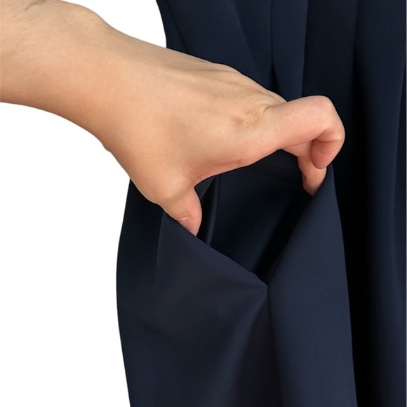 Vince Camuto Navy blue/pink Fit and Flare Navy Scuba dress size 10 - Picture 10 of 11